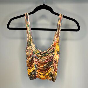 Urban Outfitters MutliColored Corset Style Drooping Front Cinched Sides Tank Top